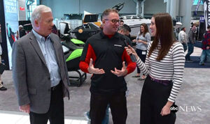 ABC News Reporter Interviewing LOOK Marketing's Tim McKercher at Sea-Doo Booth.