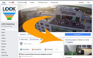 LOOK Marketing Facebook Page example, Facebook ad 